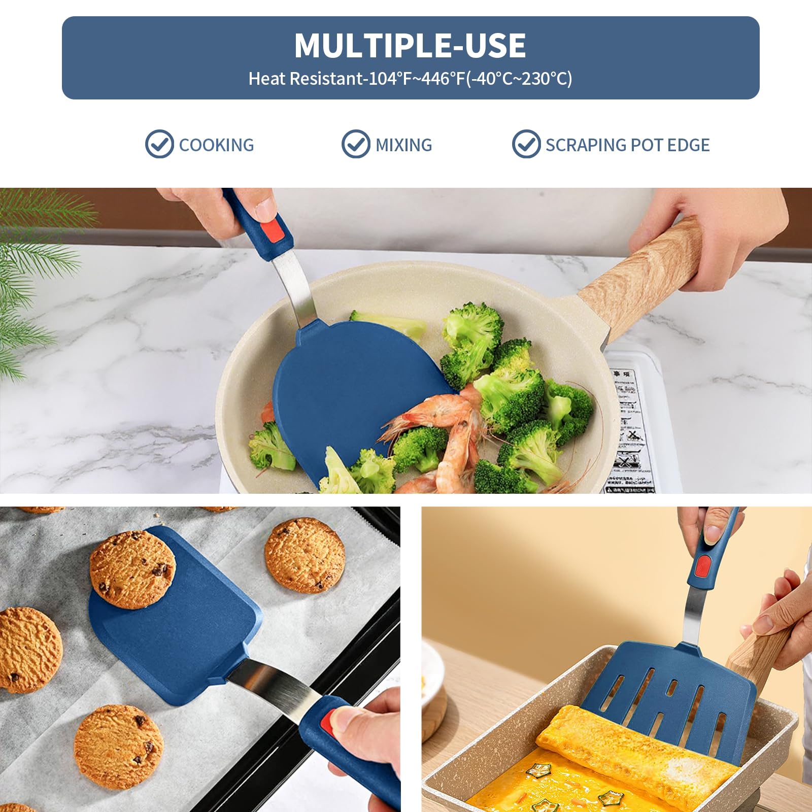 Contiup spatula set fish spatula ready for grilling and sautéing.