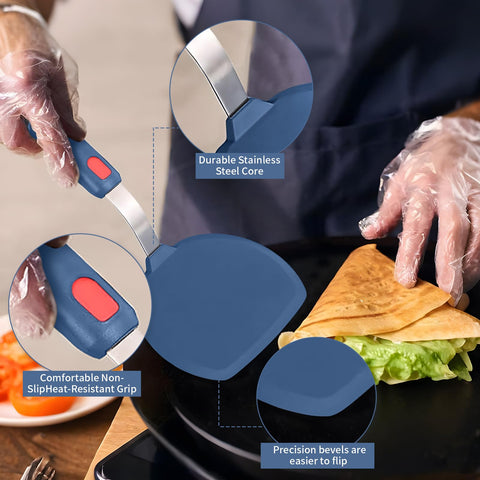 Contiup spatula set nonstick surface protection during cooking.