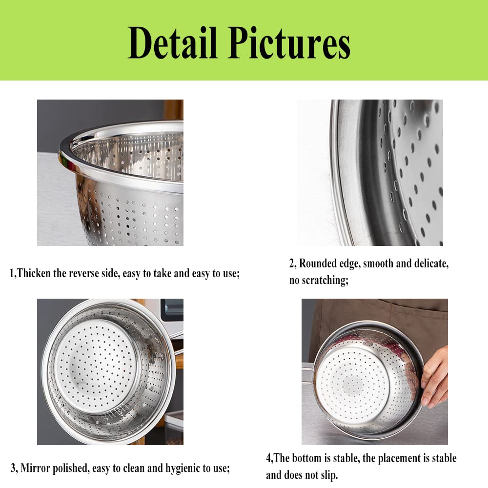 Close-up of Contiup perforations for fast draining without losing food.