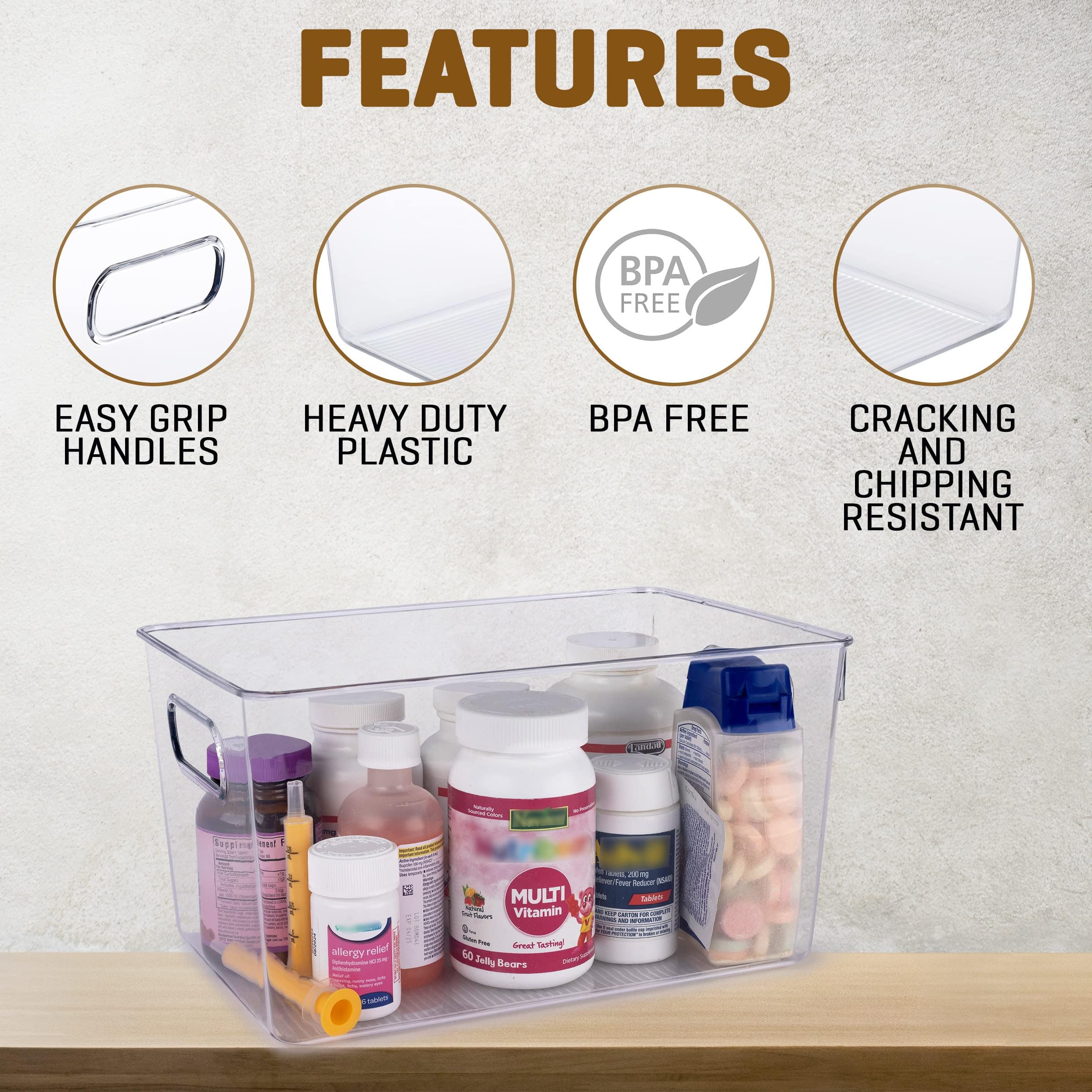 CONTROL KITCHEN clear bin in bedroom storage for accessories