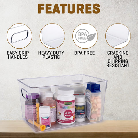 CONTROL KITCHEN clear bin in bedroom storage for accessories