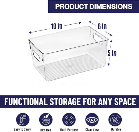 CONTROL KITCHEN clear bin in fridge storage keeps produce visible and organized