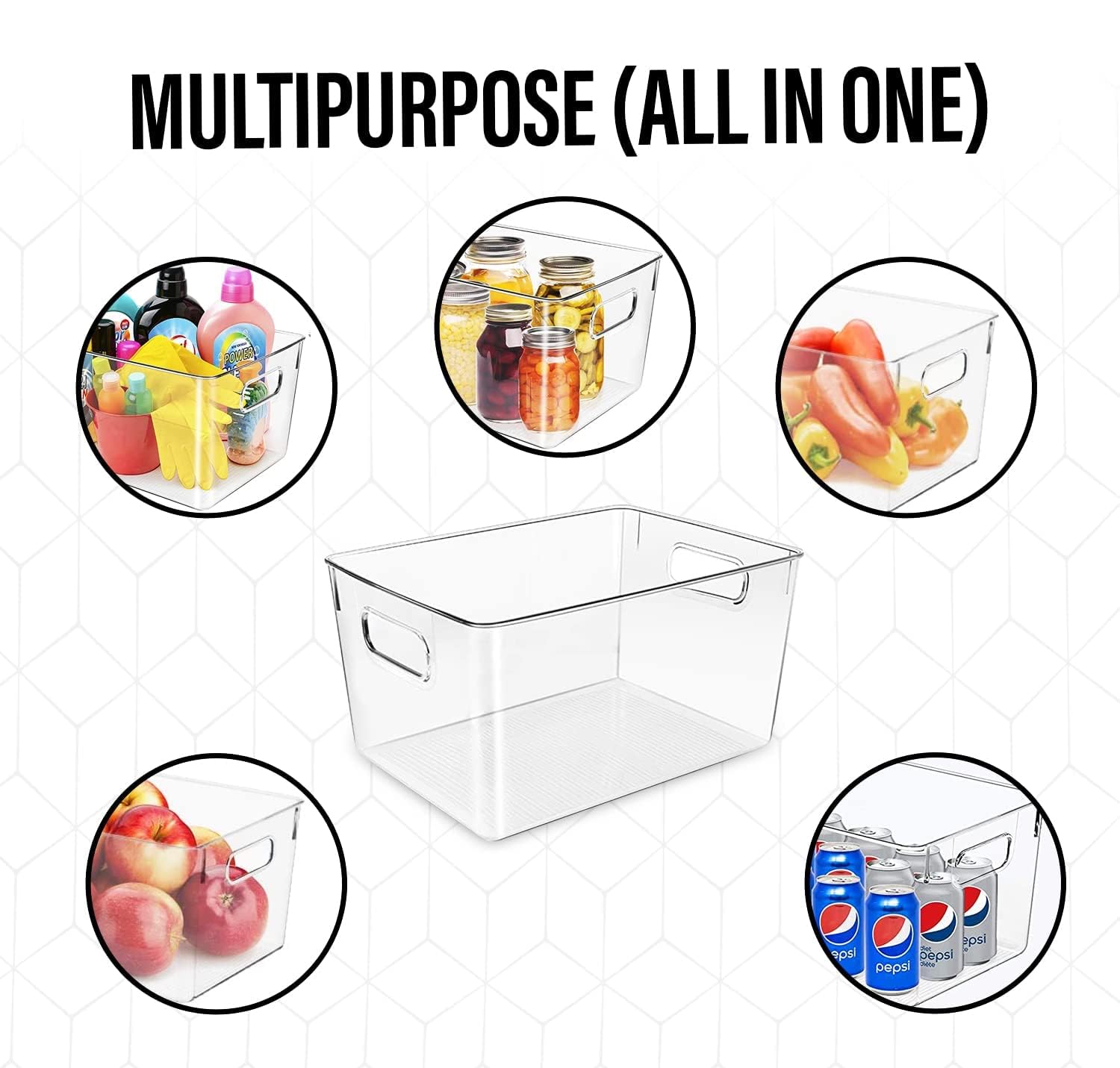CONTROL KITCHEN clear bin in laundry room for easy sorting