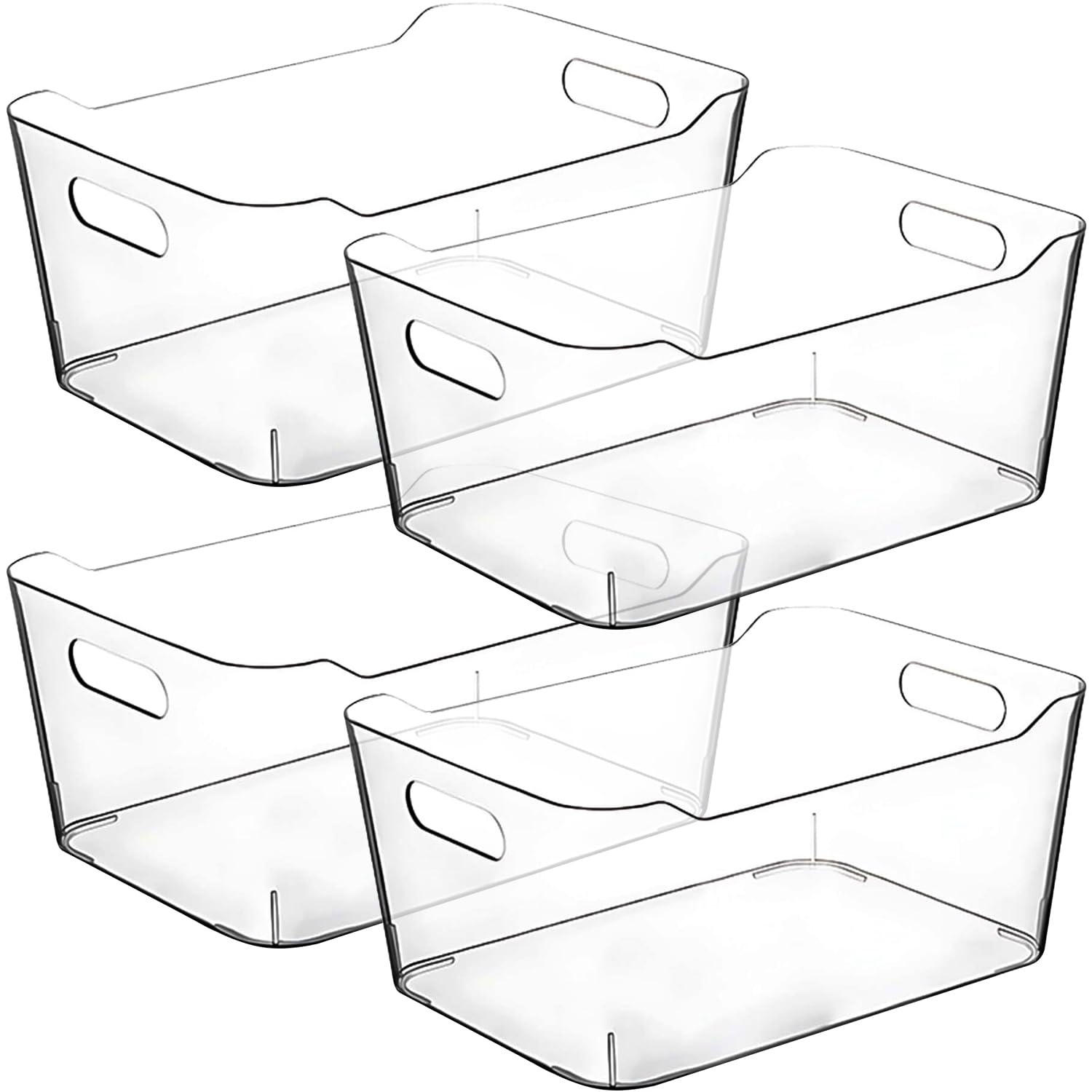 Control Kitchen clear storage bin for pantry organization and easy visibility
