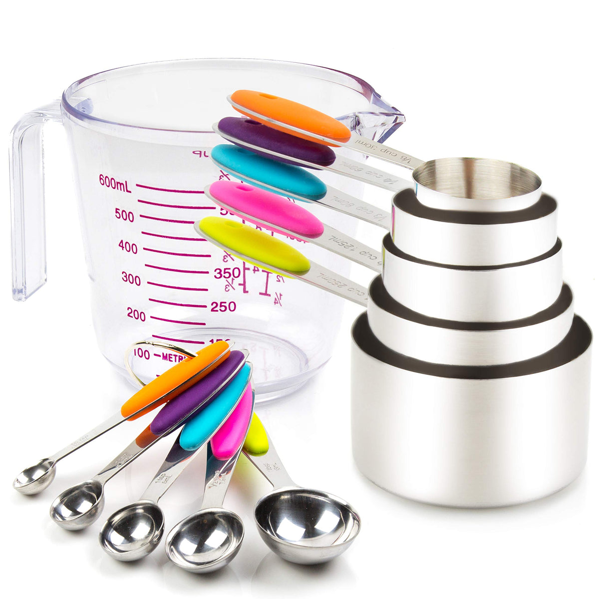 CONTROL KITCHEN measuring cups set with nesting design for compact, organized storage.
