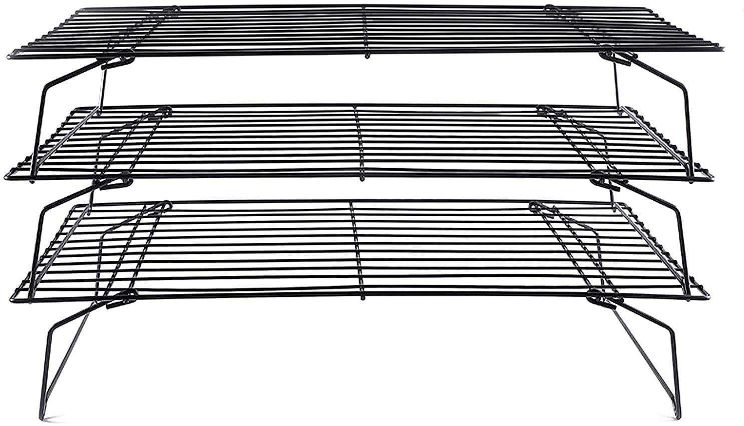 Coobbar 3-tier cooling rack shown stacked for space-saving cooling