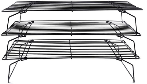 Coobbar 3-tier cooling rack shown stacked for space-saving cooling