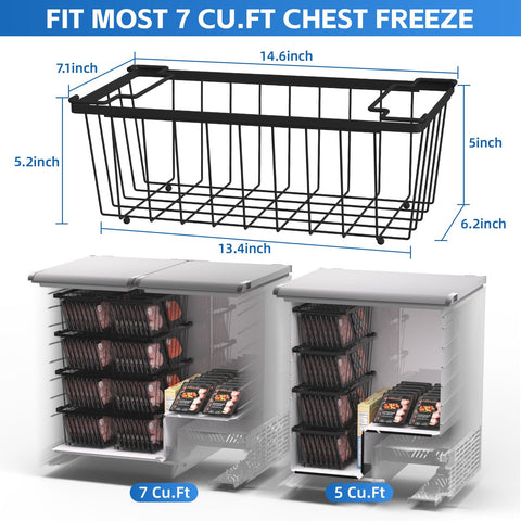 coobest freezer organizer with handles demonstrates stackable design for space saving