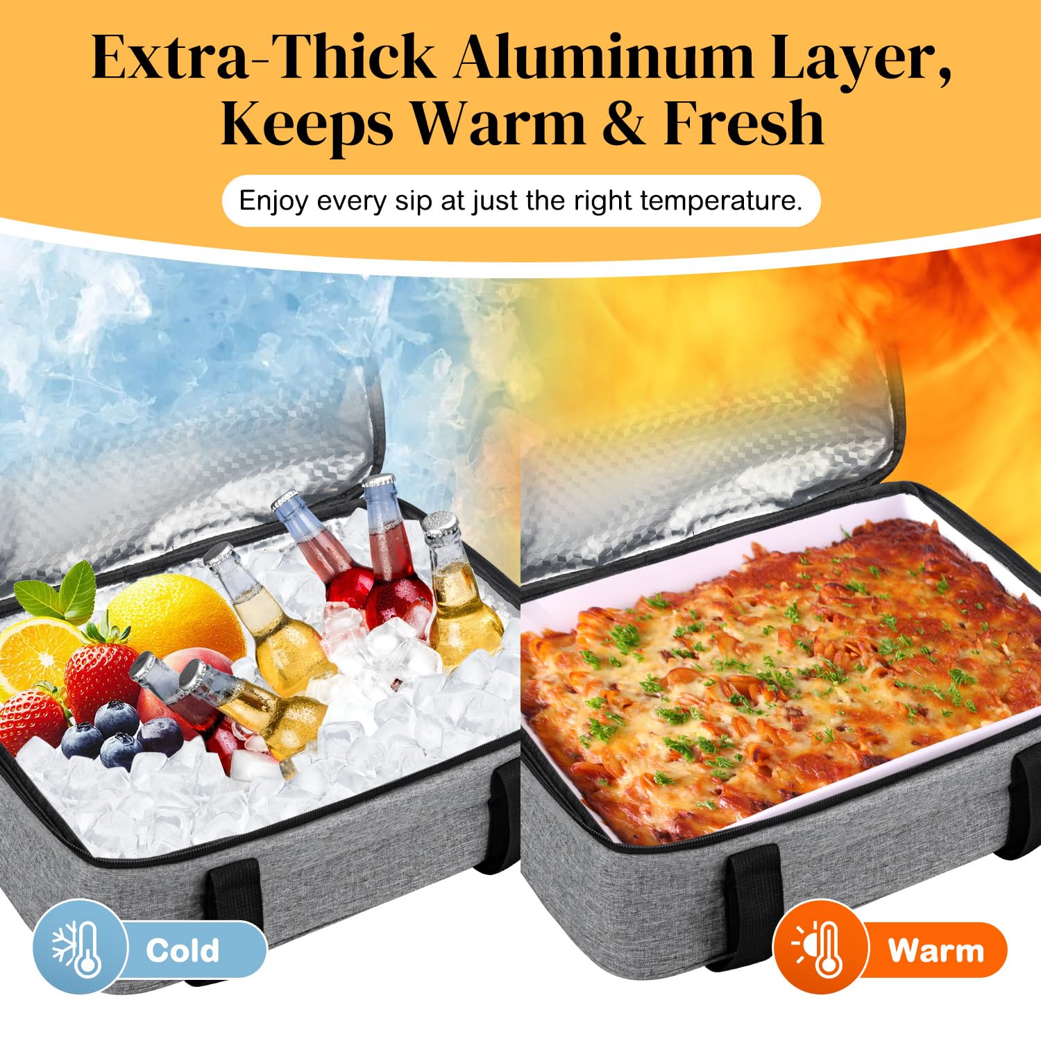 Coobiiya carrier open lid highlighting easy packing and access for quick potluck setup.