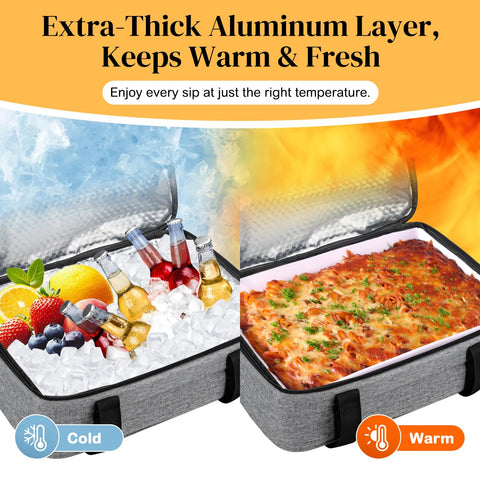 Coobiiya carrier open lid highlighting easy packing and access for quick potluck setup.