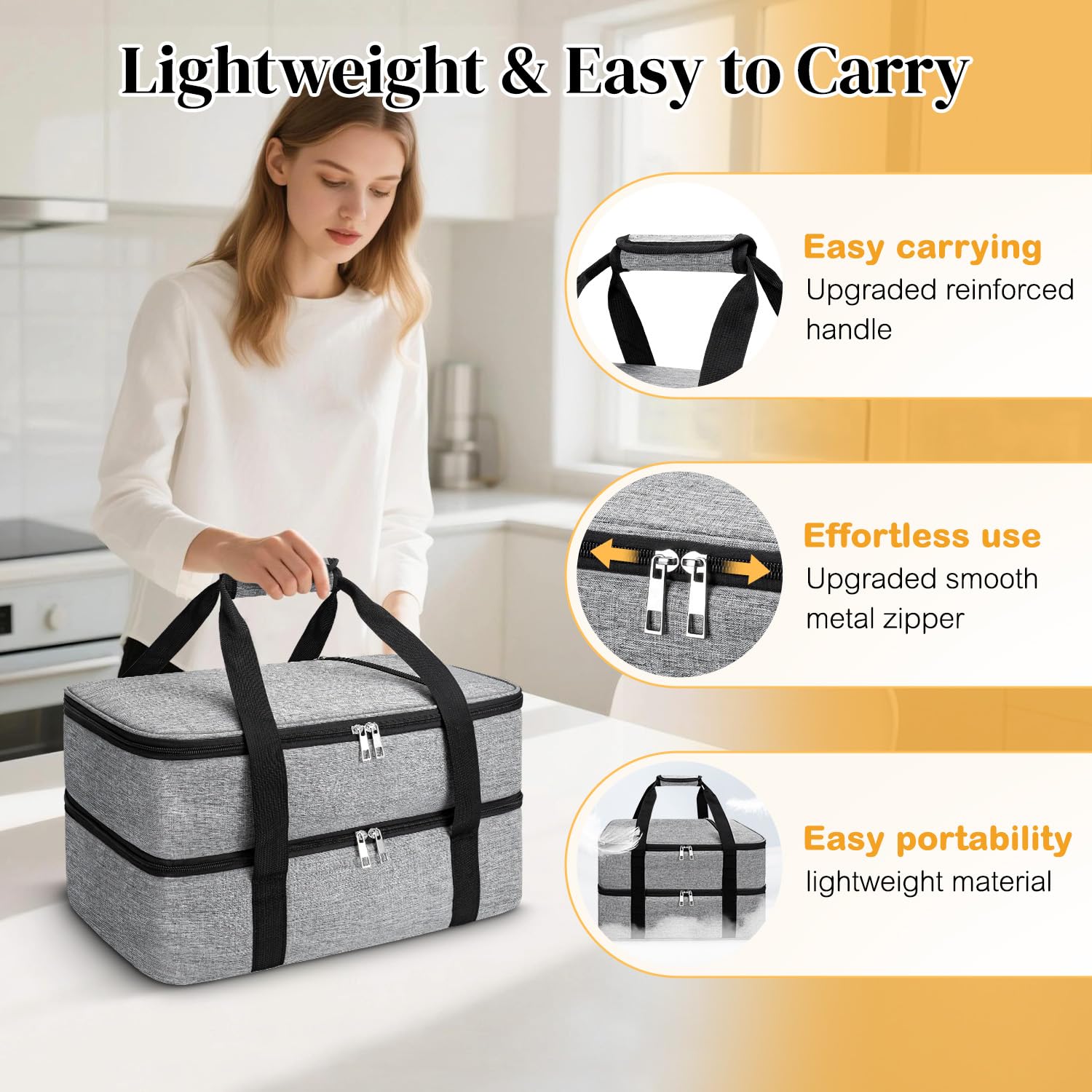 Coobiiya carrier padded handles offer a comfortable grip for effortless transport.