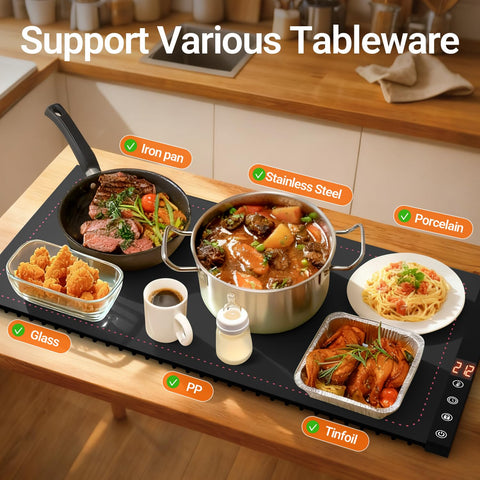 COODAM warming mat offers six temperature settings for flexible heat control.