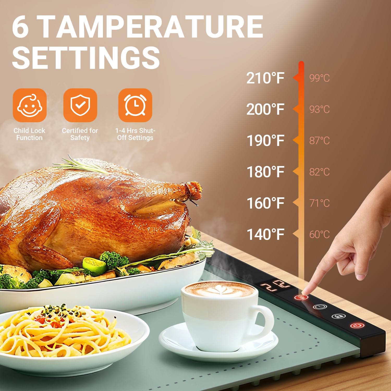 COODAM warming mat rollable design for easy storage and portability.