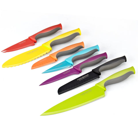 Cook N Home 5-inch serrated knife handles crusty bread
