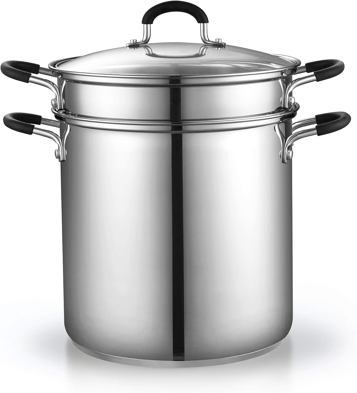 Cook N Home pasta insert for quick draining and serving.