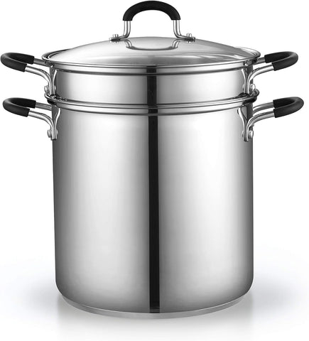 Cook N Home pasta insert for quick draining and serving.