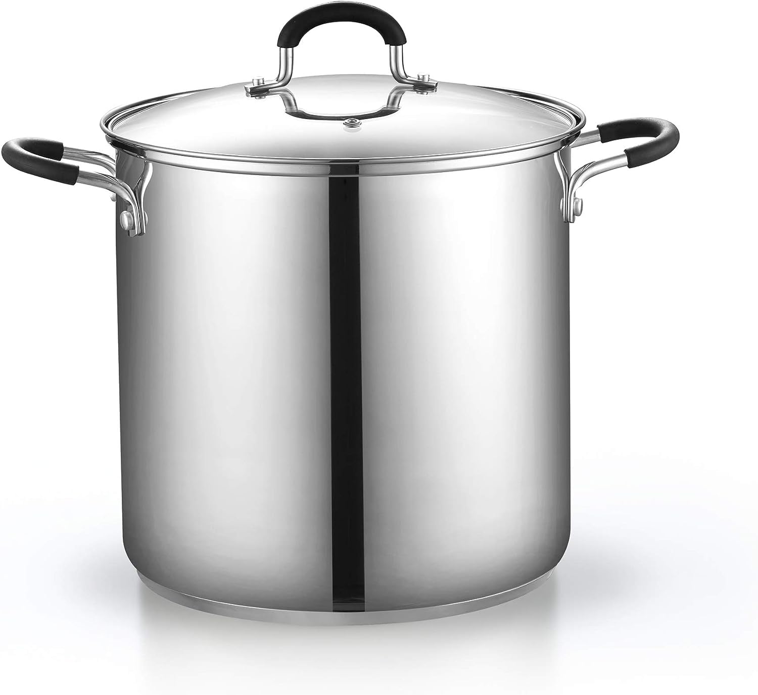 Cook N Home riveted handles stay cool for safe lifting.