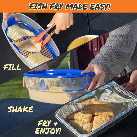 COOK'S CHOICE Better Breader Bowl airtight lid keeps breading fresh between uses