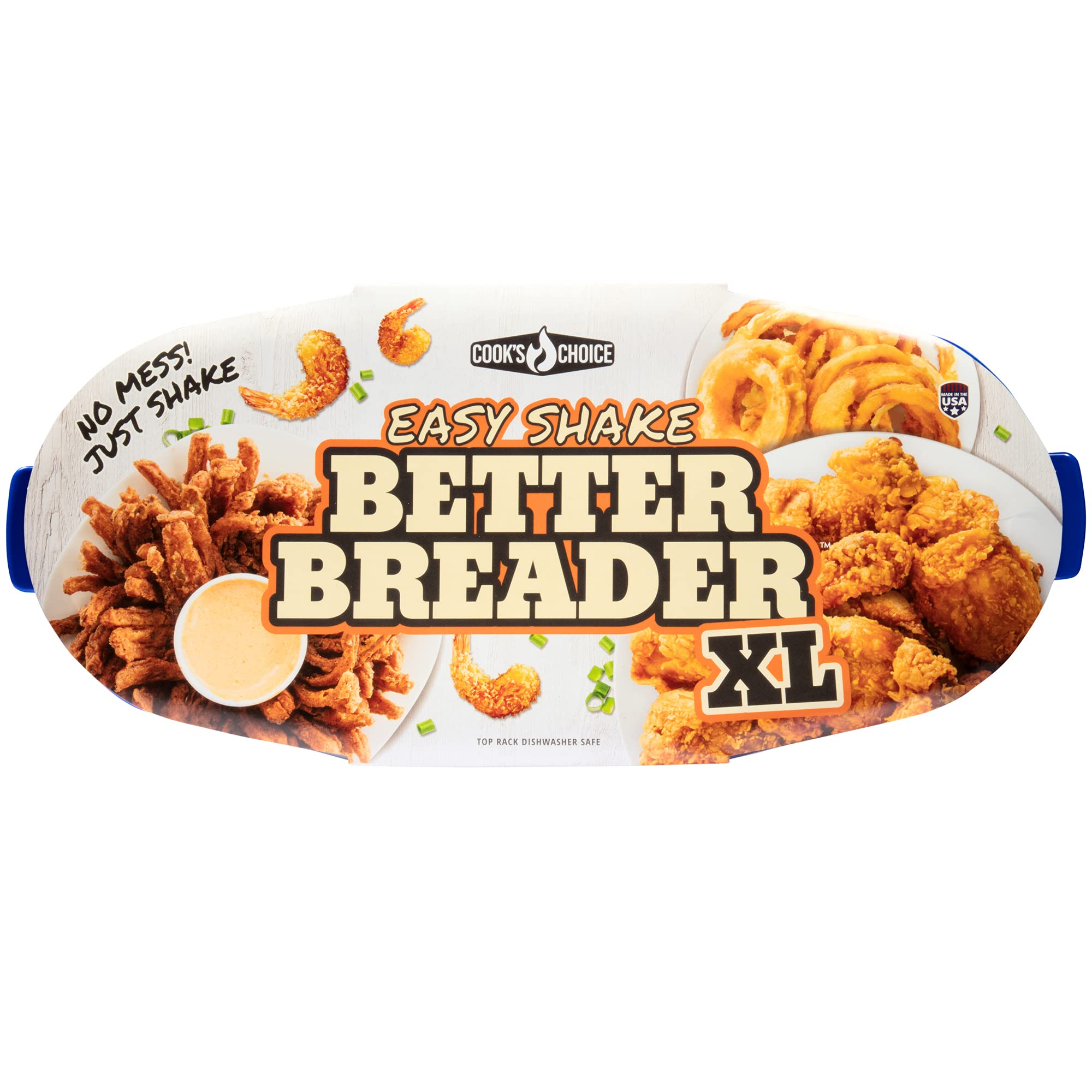 COOK'S CHOICE Better Breader Bowl sealed lid keeps seasoning intact