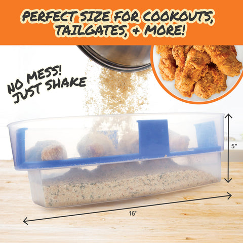 COOK'S CHOICE Better Breader Bowl sifter tray lets pre-moistened items rest ready