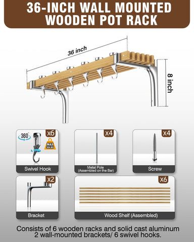 Durable cast aluminum brackets from Cooks Standard for sturdy mounting