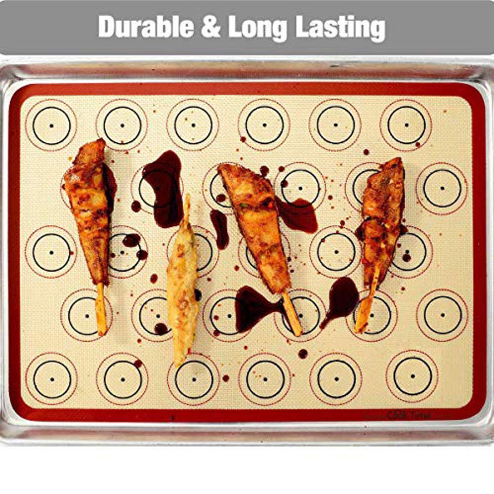 Cook Time easy-clean mat simplifies cleanup after baking