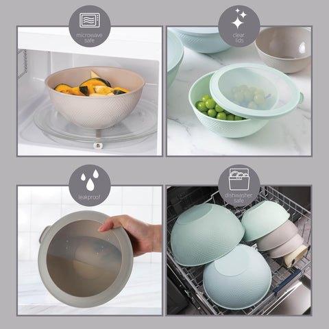 COOK WITH COLOR BPA-free plastic bowls ensure safe food handling