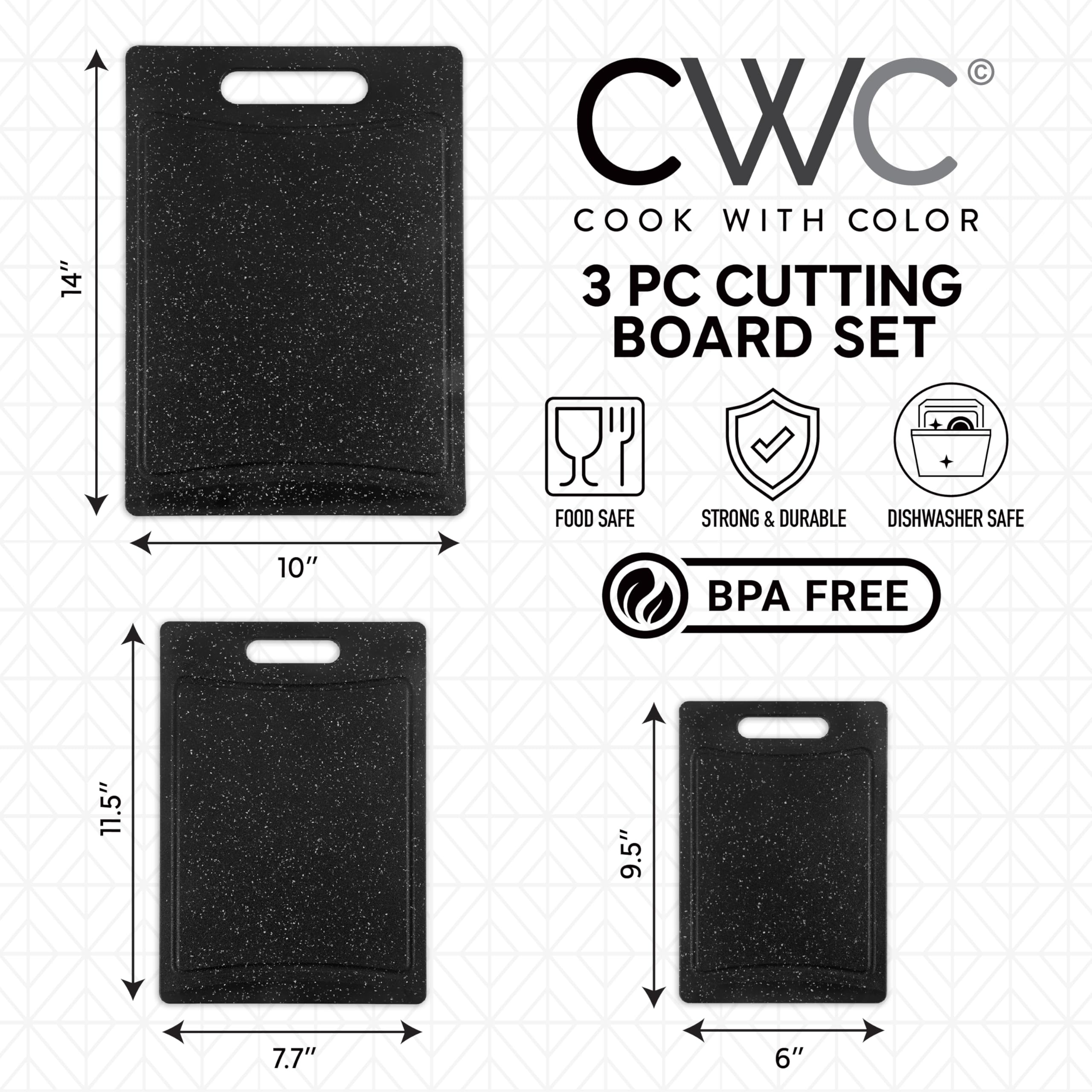 COOK WITH COLOR small 9-5 inch board ideal for meat prep and quick chopping.