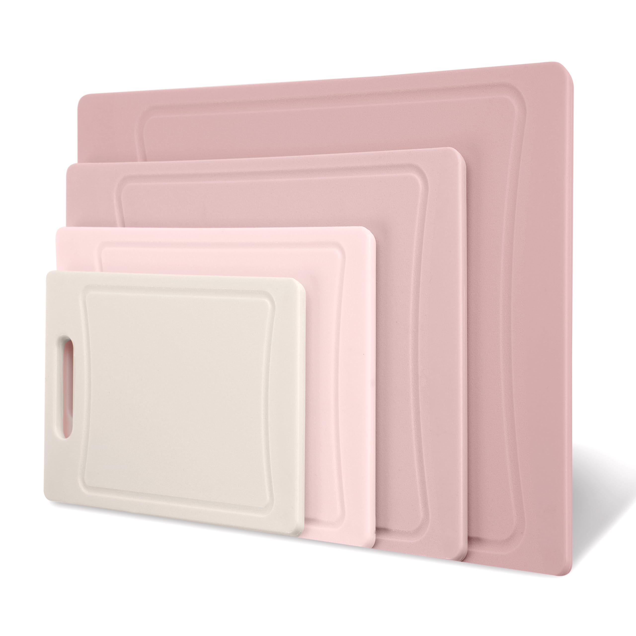 COOK WITH COLOR dishwasher-safe pink cutting board for quick cleanup