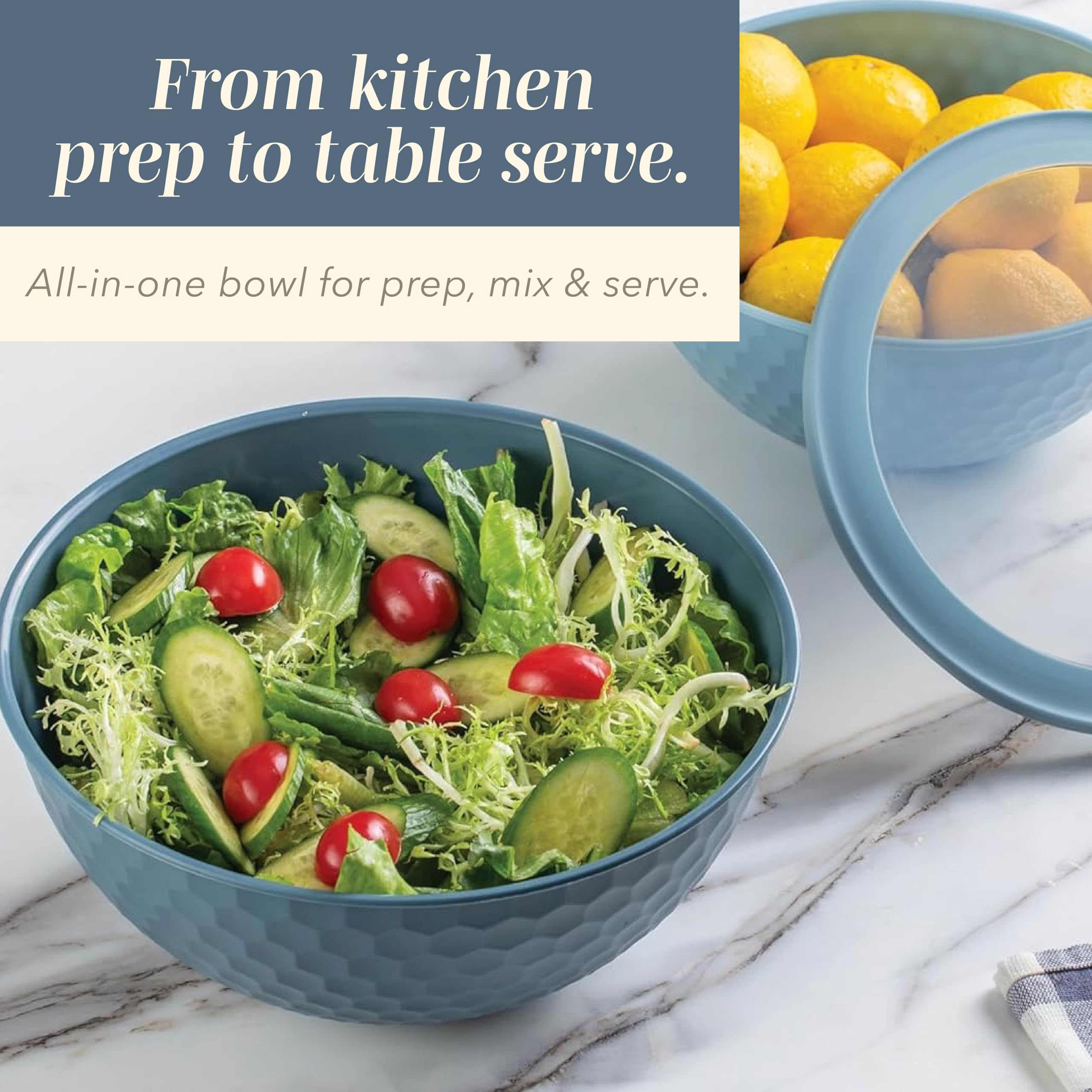 COOK WITH COLOR durable polypropylene bowls support daily kitchen use.