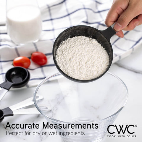 COOK WITH COLOR engraved measurements stay visible in US and metric formats