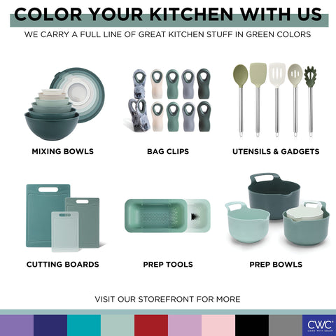 COOK WITH COLOR durable colored glass withstands daily kitchen use.