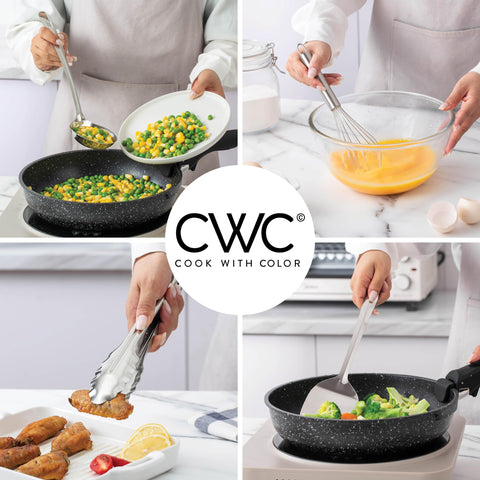 Cook With Color kitchen whisk creates smooth sauces and batters.