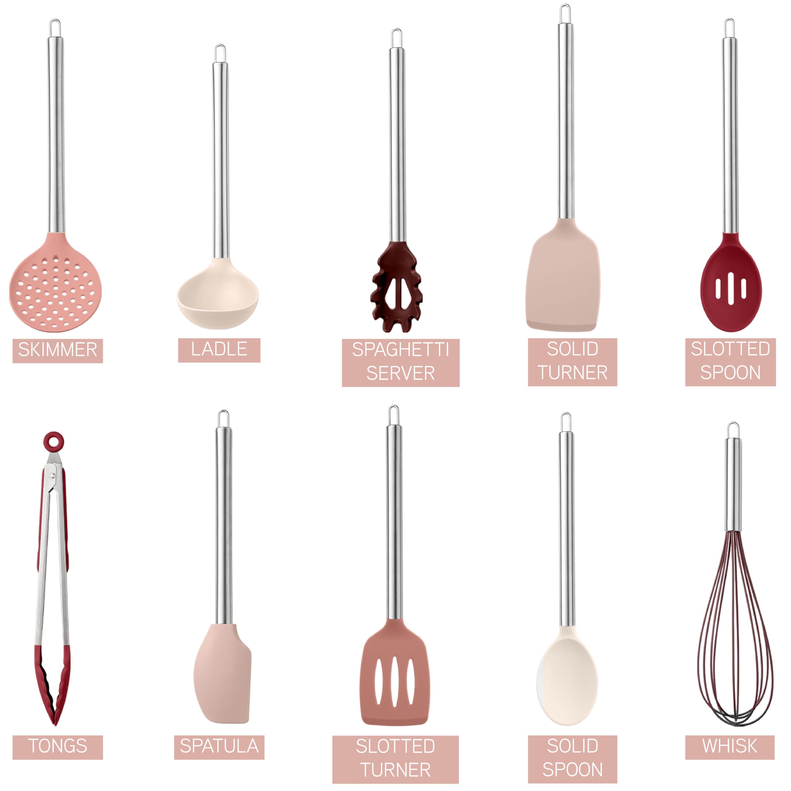 COOK WITH COLOR ladle rose ideal for soups and sauces