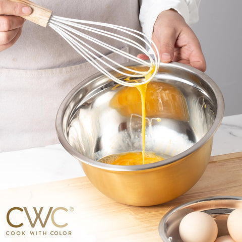 Cook With Color 18-piece set fits compactly for organized countertops.