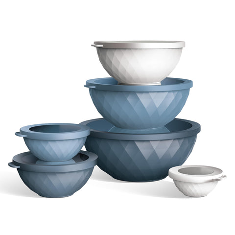 COOK WITH COLOR microwave-safe bowls convenient for reheating leftovers.