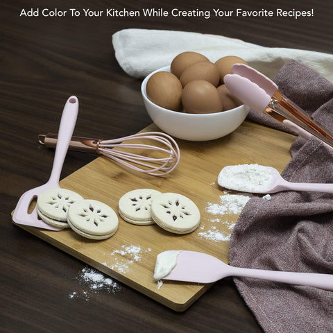 COOK WITH COLOR mini spatula pink lightweight for small batch prep