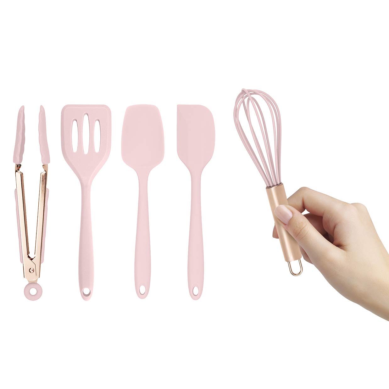 COOK WITH COLOR mini tong pink for controlled flipping and serving