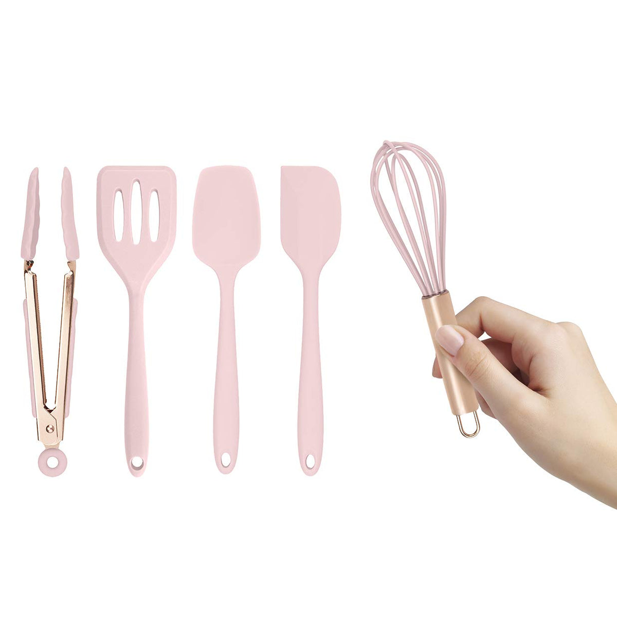 COOK WITH COLOR mini tong pink for controlled flipping and serving