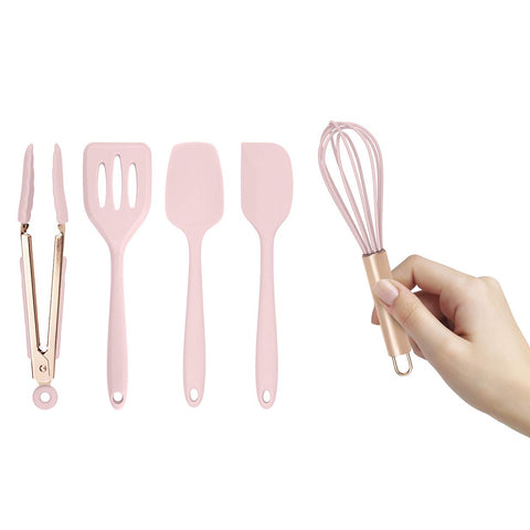 COOK WITH COLOR mini tong pink for controlled flipping and serving