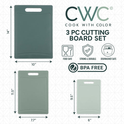 COOK WITH COLOR mint large 14-inch board ideal for meat and vegetables.