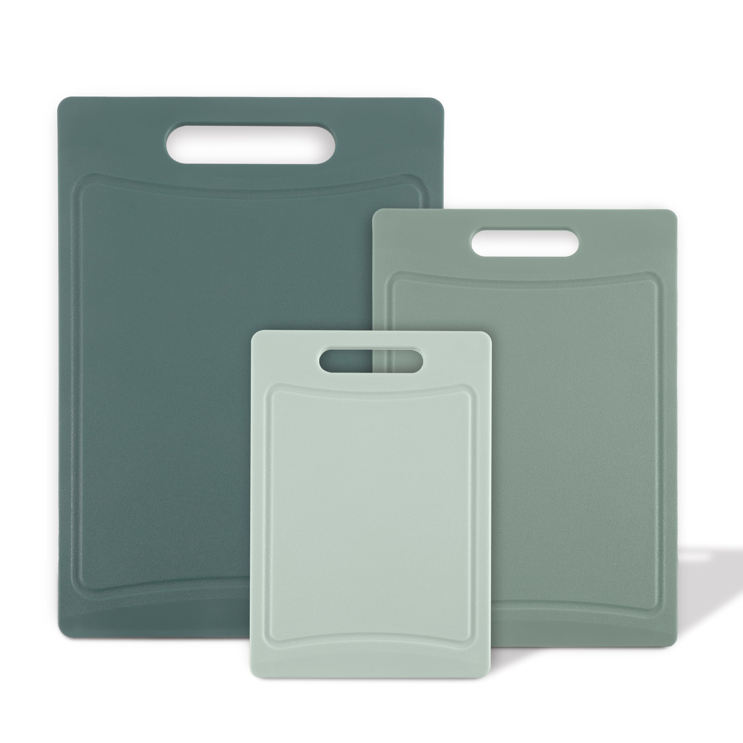 COOK WITH COLOR mint cutting boards protect counters while knife-friendly surface.