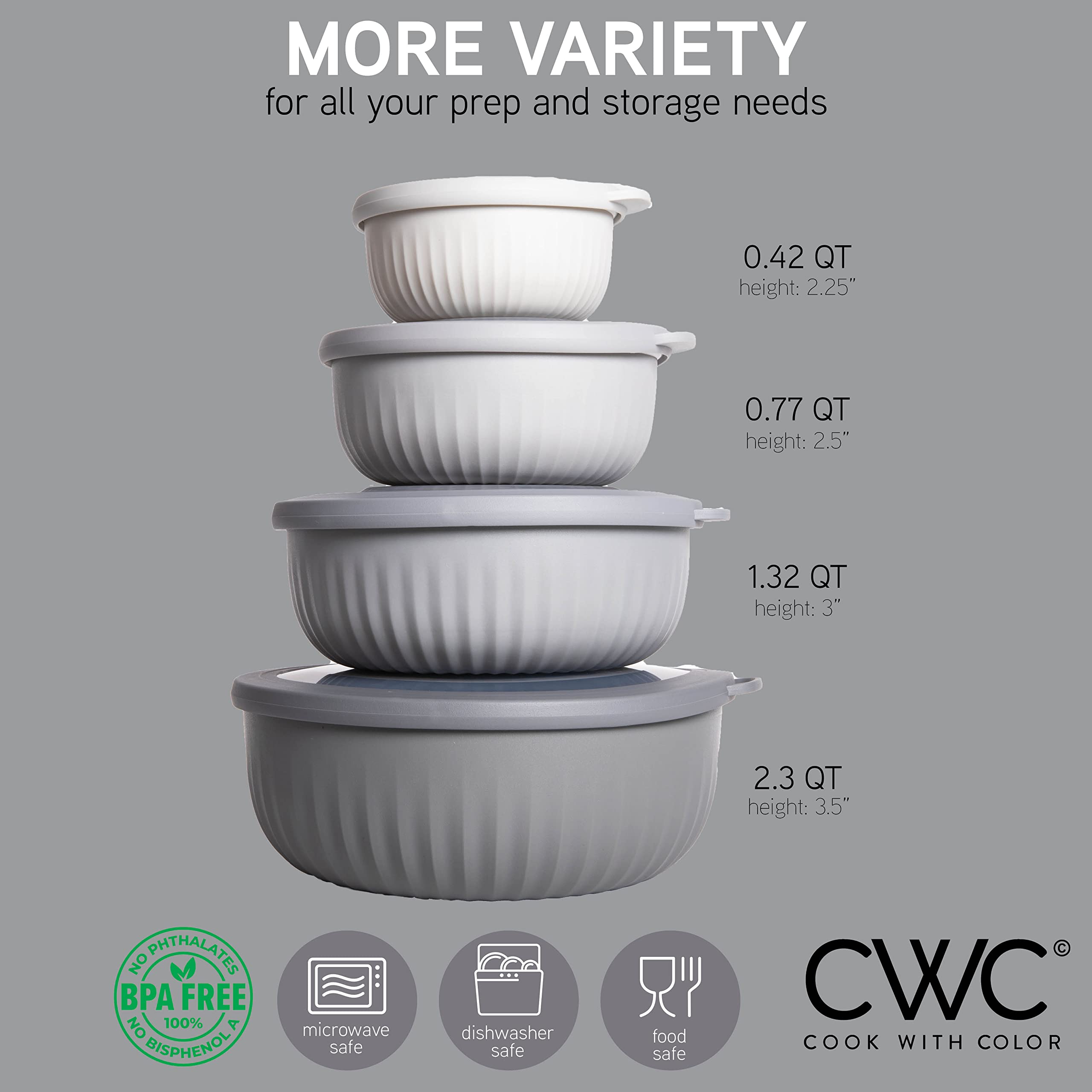COOK WITH COLOR ombre nesting bowls save space in your kitchen.