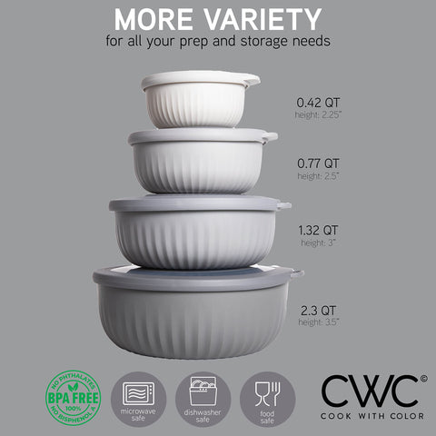 COOK WITH COLOR ombre nesting bowls save space in your kitchen.
