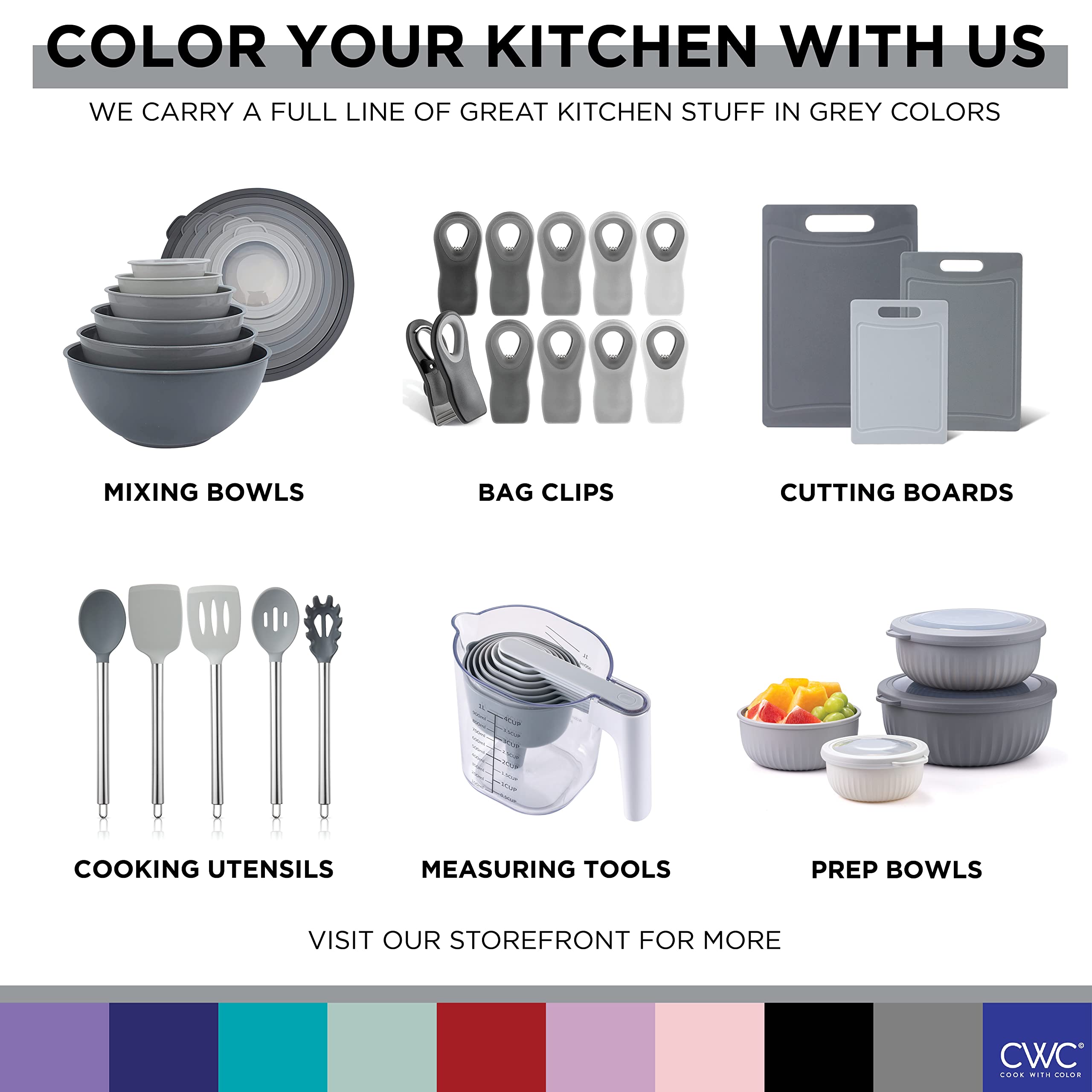 COOK WITH COLOR nesting design saves kitchen storage space