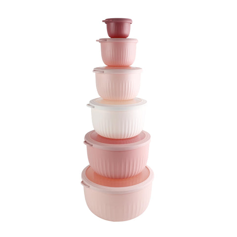 Cook with Color prep bowls with lids set for versatile mixing and easy storage.