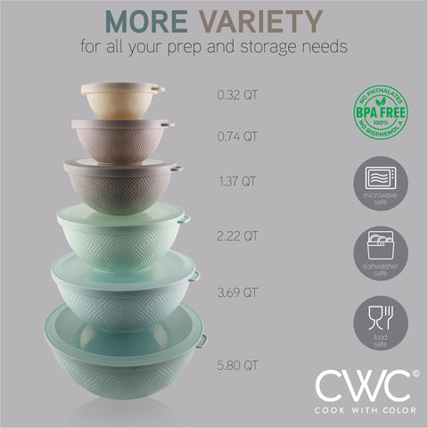 COOK WITH COLOR rhombus design bowls add modern style and organization