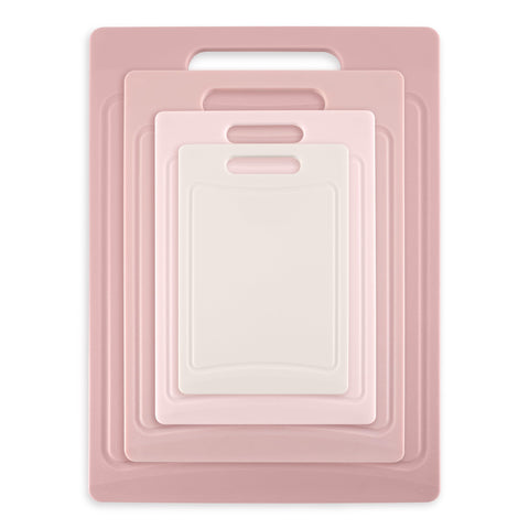 COOK WITH COLOR rubber-feet pink board prevents sliding during chopping