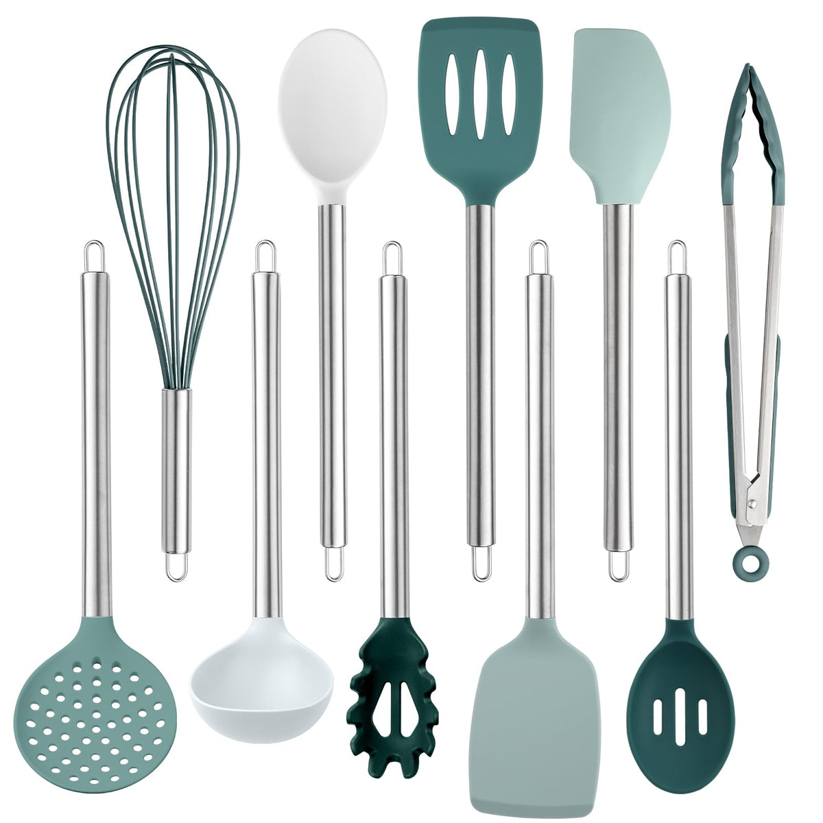 Cook With Color silicone serving and mixing spoon for precise stirring in nonstick pans