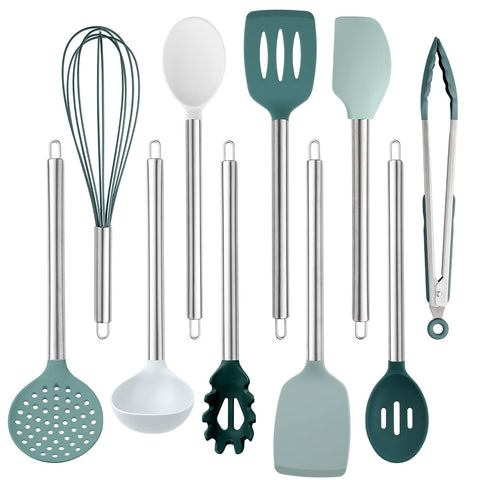 Cook With Color silicone serving and mixing spoon for precise stirring in nonstick pans